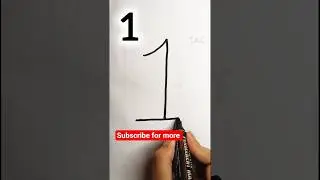 Drawing with 1#numberdrawing #shortvideo #shorts #drawing #easydrawing #numbers #teacherofart&craft