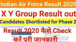 Airforce XY Group Result 2020 II Airforce XY Group Intake 2/2021 Shortlisted Candidates List 2020 II