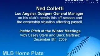 Ned Colletti, LAD GM, on the Dodgers' needs at the meetings and his payroll - Sirius|XM