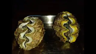 Как подготовить и приготовить мясо и мышцы гигантских моллюсков в качестве деликатеса - уличная еда Папуа-Новой Гвинеи.