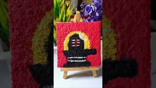Texture Art Of Lord Shiva ✨️ Sawan Special ❤️ #shivling #shorts #art #shiva #youtubeshorts #diy