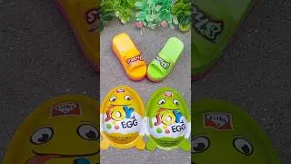 colourful 🎊joyegg with rainbow colour slippers gemes🌈😍#shorts#joyegg#candy