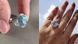 Best of blue lab-grown diamond & moissanite