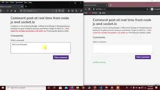 Real time comment without Refreshing using Node.js and Socket.io