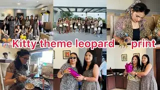 ✨Kitty party leopard 🐆 print theme॥This time I was the host and made everyone 🐆 😍✌🏻kittyparty gam...