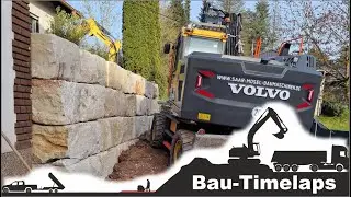 Natursteinmauer aus Bruchsteinen bauen? Wir zeigen euch wie!  - Bau Timelaps