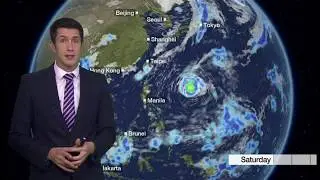 Extreme weather 2018 - Typhoon Yutu warning (Western Pacific) - BBC News - 24th October 2018