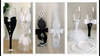 Hermosas copas de vino para novios 🍷 para ese d&iacute;a tan especial la boda 👰🏻&zwj;♀️  🤵🏼&zwj;♂️