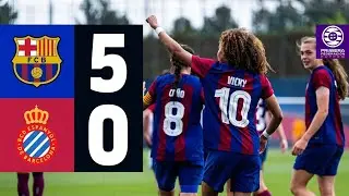 FC BARCELONA B 5 vs 0 RCD ESPANYOL | FEMENINO | GOLES