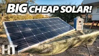 LARGE Affordable Off Grid SOLAR! BougeRV 170 Watt Monocrystalline Rigid Solar Panel Review