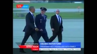 Obama departure form US to Kenya