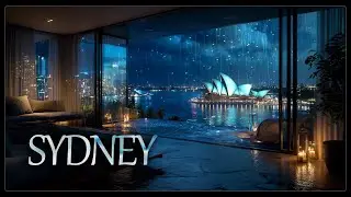 Deep Sleep Rain in Sydney &ndash; Opera House Night View | Calm Rain Ambience (9H)