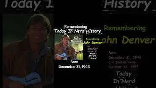 Remembering John Denver, born December 31, 1943 and passed away October 12, 1997.