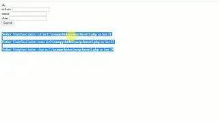 PHP Error Solved: Notice: Undefined index: roll in C:\xampp\htdocs