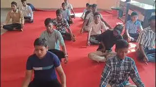 Yoga prectice session 