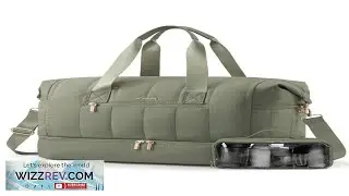 LOVEVOOK Travel Duffle Bag Puffer Weekender Bags For Women With Shoe Compartment 42L Carry