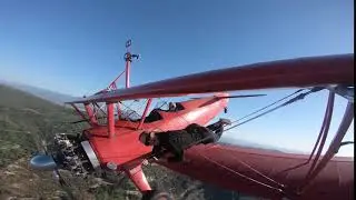 Wing walk on Stearman with Sammy Mason +acro in Santa Paula