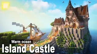 Minecraft: How to build an Island Castle + Interior | Tutorial [part2]