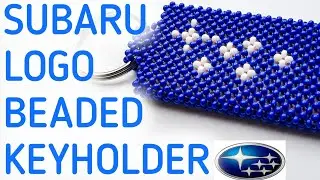 Customised Subaru Logo  Beaded Keyholder