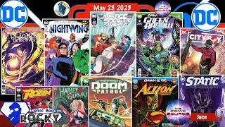 DC Comics- May 23, 2023 - JSA #4; Nightwing #104; City Boy #1; Action Comics #1055; Doom Patrol #3;