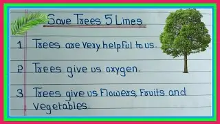 5 Lines on save trees essay in english | save trees speech | few lines on save trees