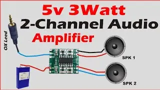 2 Channel Audio Amplifier, Power Amplifier Mini 5 Volt, Audio Amplifier At Home, #CorelDRAW #omtek