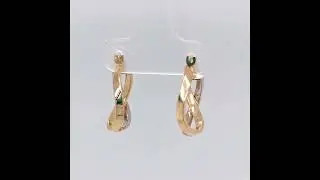 Creolen Gelbgold Wei&szlig;gold 333 8 Karat Bicolor Ohrringe Damenschmuck