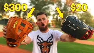 $300 Baseball Glove vs. $20 Baseball Glove! IRL Baseball Challenge