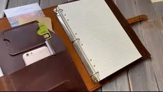 Personalized Refillable Leather Journal Binder Folio