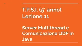 Multithreaded Server and UDP Communication in Java