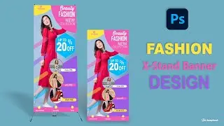 X-stand Banner Design in Adobe Photoshop tutorial