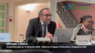 Mickaël Littiere - Débat sur le Rapport d'Orientations Budgétaires 2026