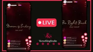 Mystic Night Animated TikTok Stream Overlay Package, TikTok Overlays (Digital Download)