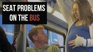 Rude man takes pregnant woman's seat in bus🤰🏻🚌
