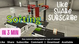 Raw material Sorting using Two Axis Pick and Place station in Factory IO