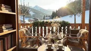 Peaceful Morning Jazz Café ☀️ Cozy Winter Ambience for Focus, Work & Study