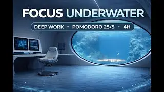 Focus Underwater Deep Work Pomodoro 25 5 4H 4K