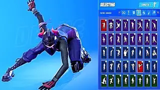 🔥 DARK RED KNIGHT SKIN SHOWCASE WITH ALL FORTNITE DANCES & EMOTES 😱