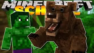 Minecraft School - CAMPING TRIP - BEAR ATTACK!