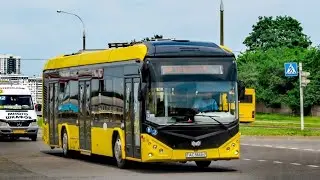 МИНСК (Беларусь) | Поездка на Электробусе; БКМ-Е321; гос. АС 5645-7; марш. 60. (16.06.2023 г.)