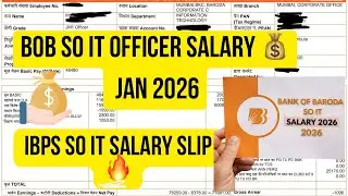 👉 Bank of Baroda SO IT Officer Salary Slip | Jan 2026 | IBPS SO IT 2025