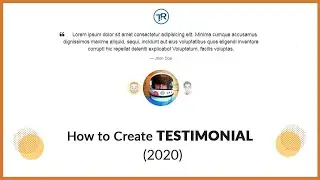 HOW TO DESIGN TESTIMONIAL USING BOOTSTRAP (2020)