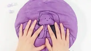 Purple inflatable iceberg peeling skin!😍😍★asmr so grid mud #asmr #slime
