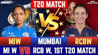 RCB W vs MI W 1st Match | Cricket 19 Gameplay Simulation | FanMade Scoreboard & Highlights | WPL