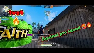 1vs4 in 1 min😈 against pro squad🥵🔥.