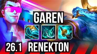 GAREN vs RENEKTON (TOP) | Good KDA: 19/2/4 | EUW Master | 26.1
