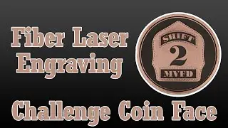 Fiber Laser Engraving Copper Challenge Coin Face