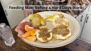 Country Ham, Fried White Sweet Taters, Biscuits, Red Eye Gravy, & Fried Eggs - So Good!