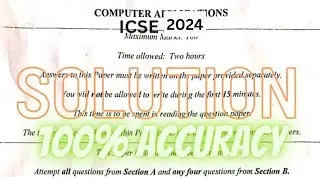 ICSE CLASS 10 COMPUTER APPLICATIONS SOLUTION 2024 | solution icse class 10 #viral #solution #icse