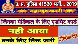 up police 41520 bharti,medical admit card nahi aaya,medical admit,medical date,latest naukri news 🔥